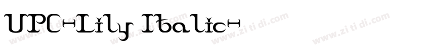 UPC-Lily Italic字体转换